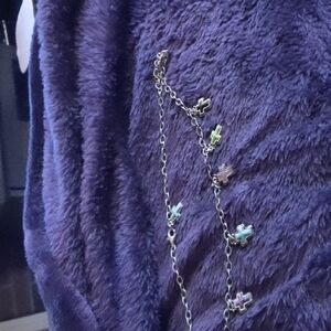 Vintage Barse Sterling Silver Multi Gem Cross Necklace